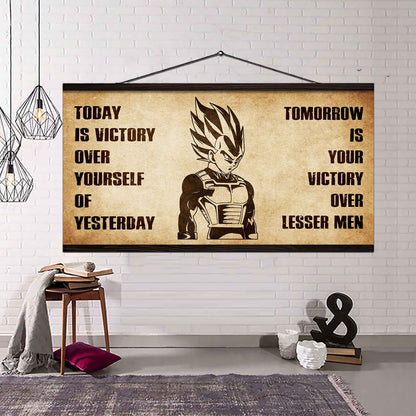 Personalized DRB Poster Canvas - Today Is Victory Over Yourself Of Yesterday Tomorrow Is Your Victory Over Lesser Men