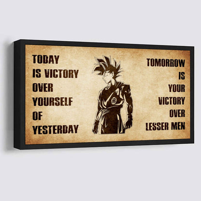 Personalized Soldier Poster Canvas - Today Is Victory Over Yourself Of Yesterday Tomorrow Is Your Victory Over Lesser Men