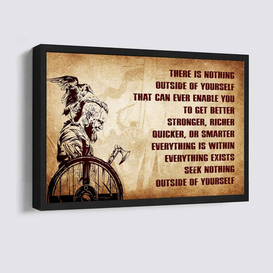 Knight Templar Poster Canvas There Is Nothing Outside Of Yourself Best Gift With Motivation Quotes