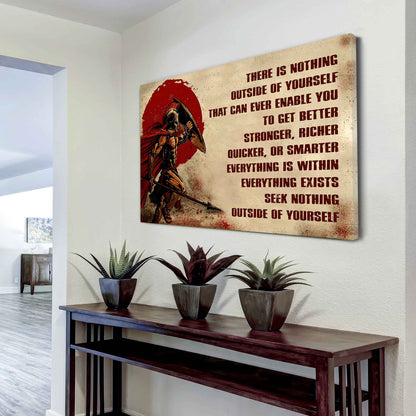 Soldier Poster Canvas There Is Nothing Outside Of Yourself Best Gift With Motivation Quotes