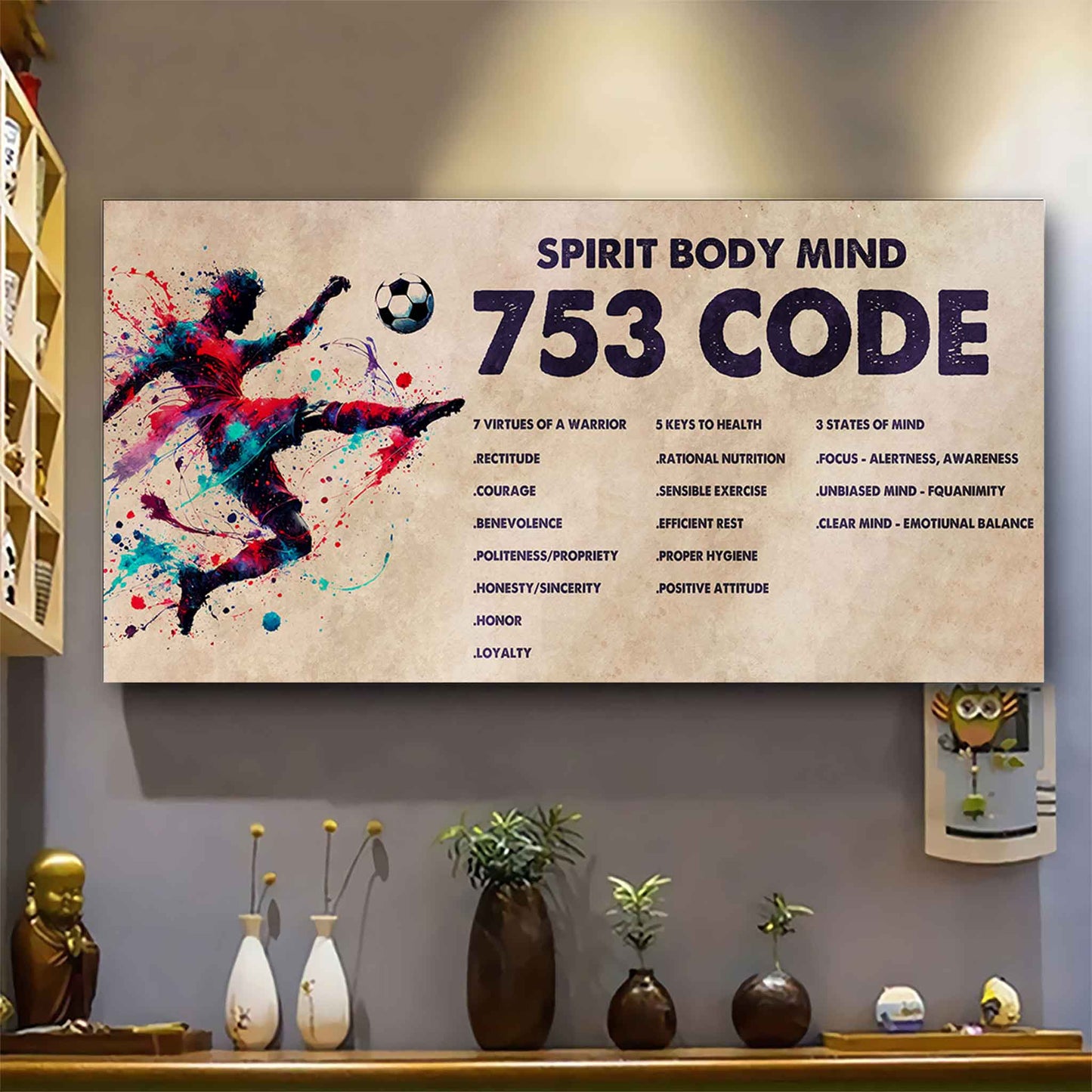 Knight Templar Poster Canvas 7 5 3 Code Motivation Quotes