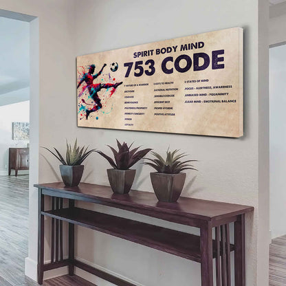 Knight Templar Poster Canvas 7 5 3 Code Motivation Quotes