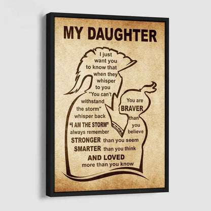 Personalized Family Poster Canvas I Just Want You To Know That - I Am The Storm To My Son Gift From Dad Gift For Your Son