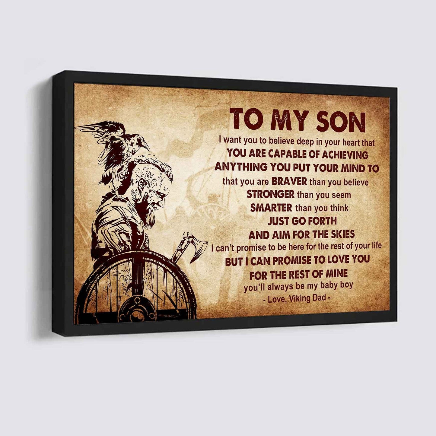 Knight Templar Poster Canvas Just Go Forth And Aim For The Skies From Dad To Son Gift For Your Son