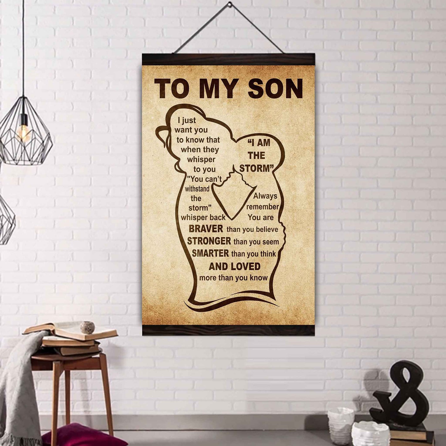 Personalized Family Poster Canvas Mom To My Son Gift From Mom Gift For Your Son With Motivational Message