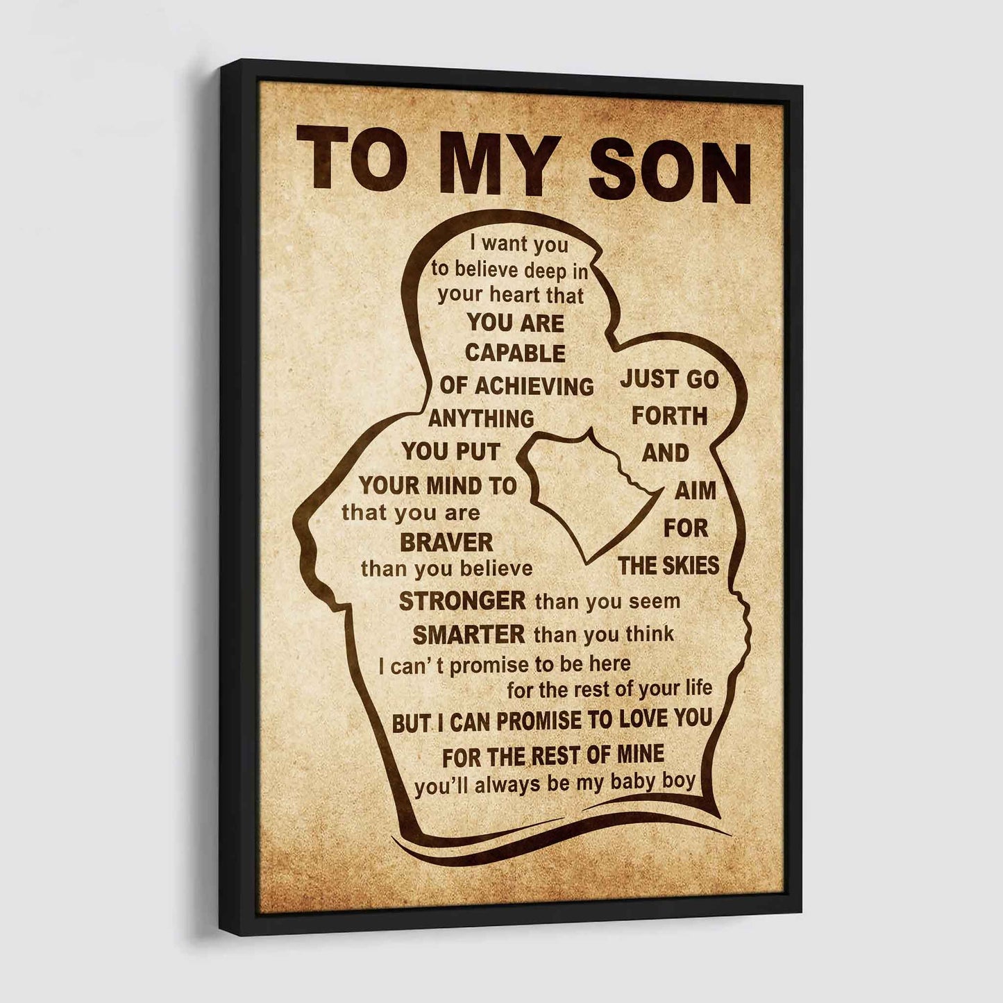Personalized Family Poster Canvas That You Are Braver Than You Believe To My Son Gift From Dad Gift For Your Son