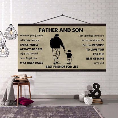 Knight Templar Father And Daughter Best Friends For Life - Ver 2 Never Forget Your Way Back Home Poster Canvas Gift For Son From Father
