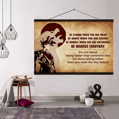 Soldier Poster Canvas Be Strong When You Are Weak Be Badass Everyday From Dad To Son Gift For Your Son Motivational Quotes