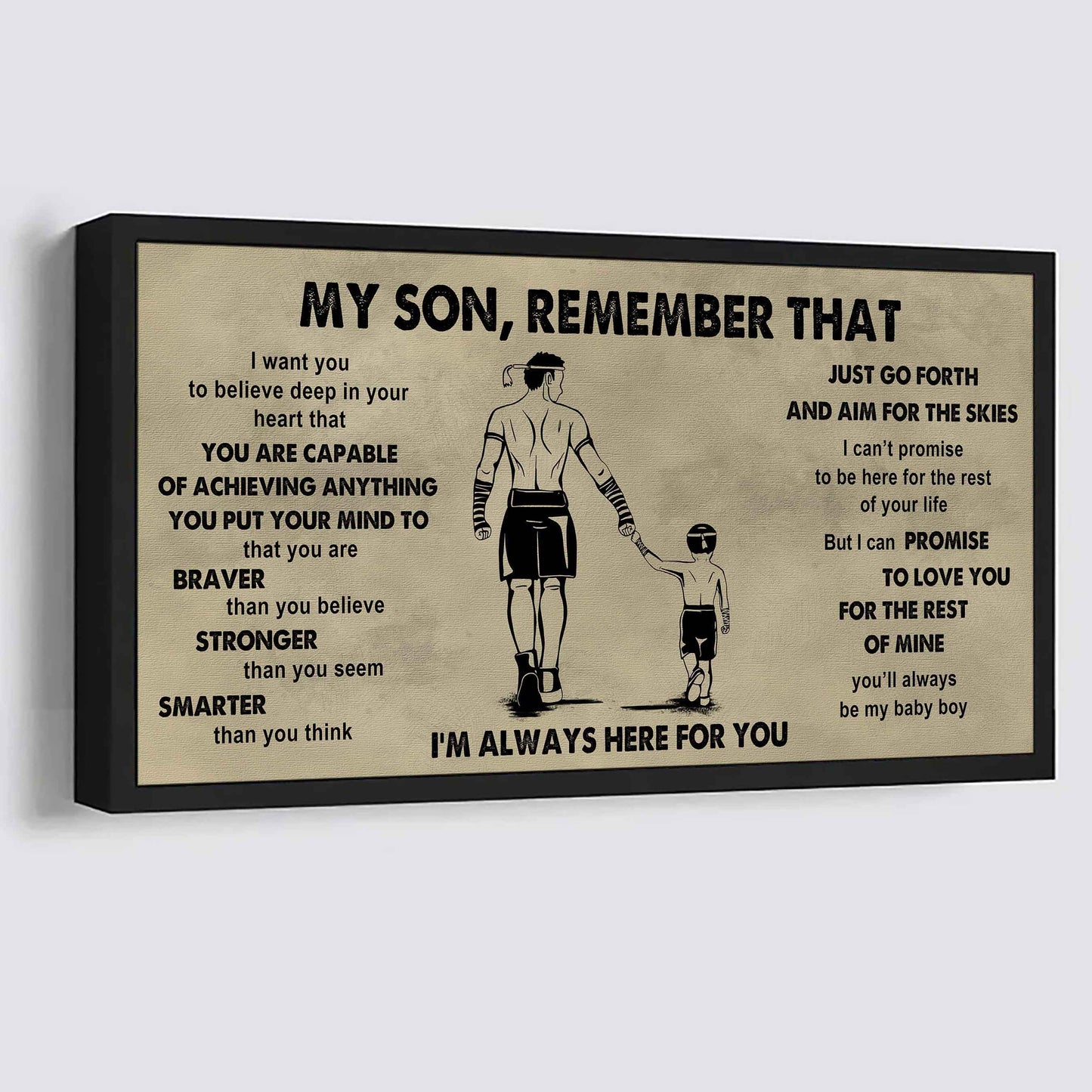 Personalized Sport Poster Canvas - My Son Remember That Just Go Forth And Aim For The Skies