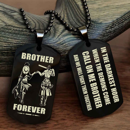 OP team 3 Engraved Double Sided Dog Tag Call On Me Brother NAG Brothers Forever We Will Fight Them Together
