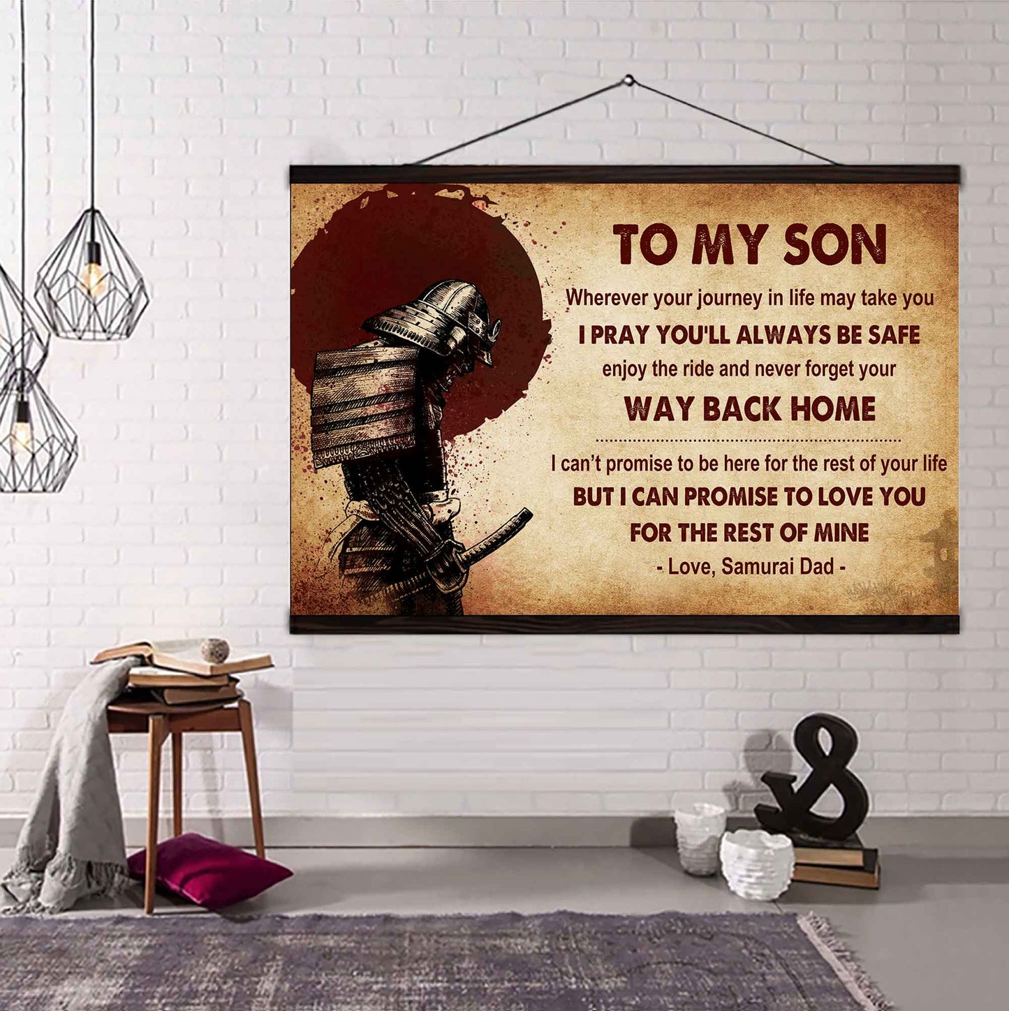 Knight Templar Poster Canvas Your Way Back Home From Dad To Son Gift For Your Son