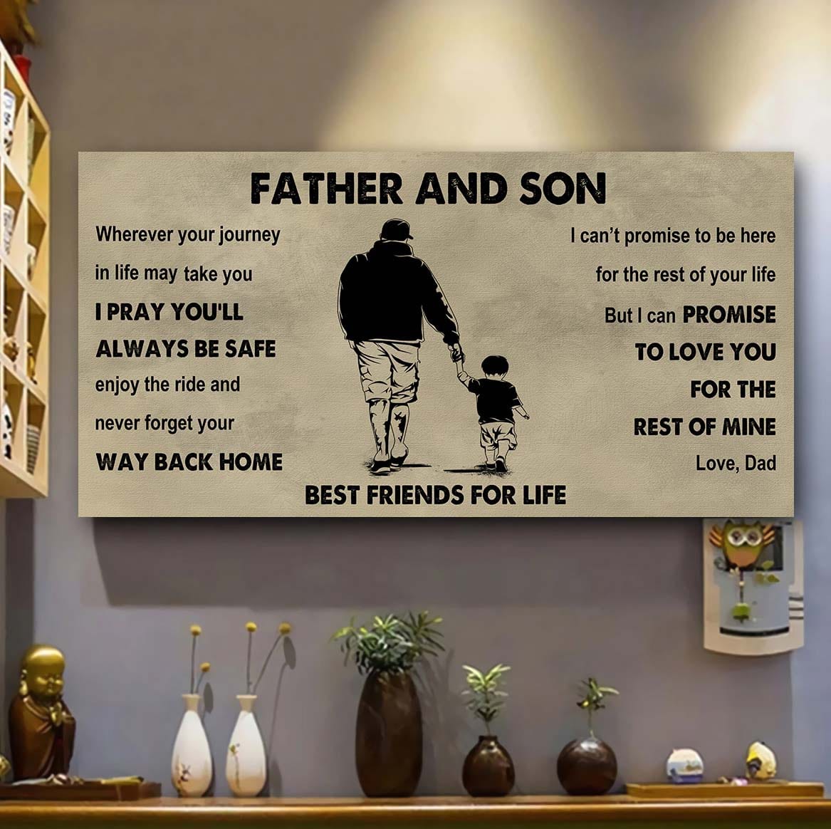 Knight Templar Father And Daughter Best Friends For Life - Ver 2 Never Forget Your Way Back Home Poster Canvas Gift For Son From Father