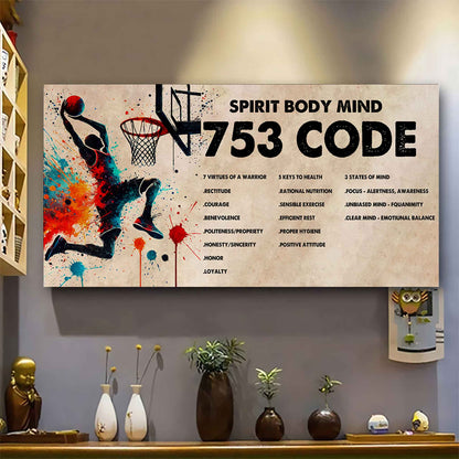 Knight Templar Poster Canvas 7 5 3 Code Motivation Quotes