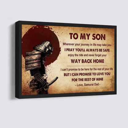 Knight Templar Poster Canvas Your Way Back Home From Dad To Son Gift For Your Son