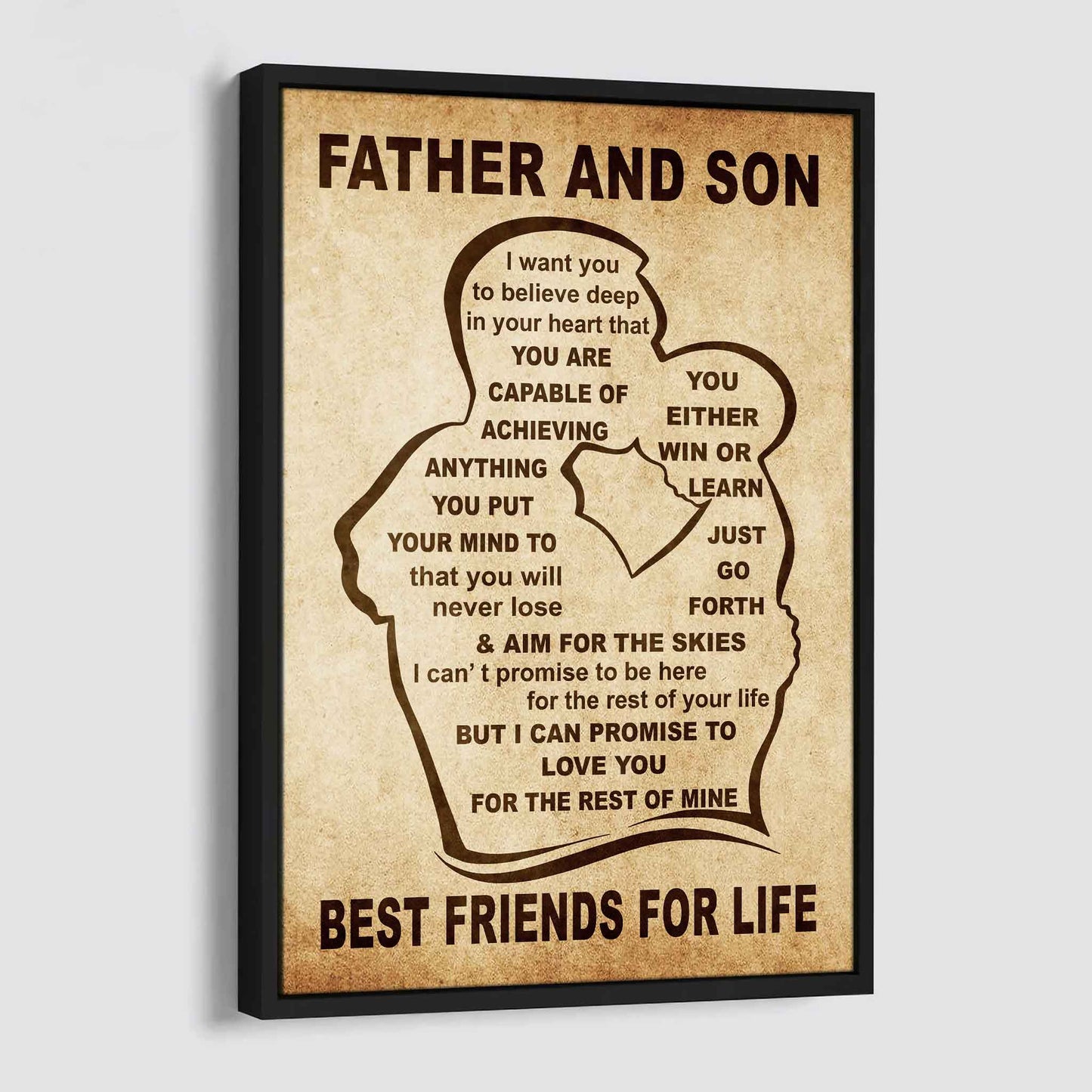 Personalized Family Poster Canvas You Will Never Lose You Either Win Or Learn To My Son Gift From Dad Gift For Your Son