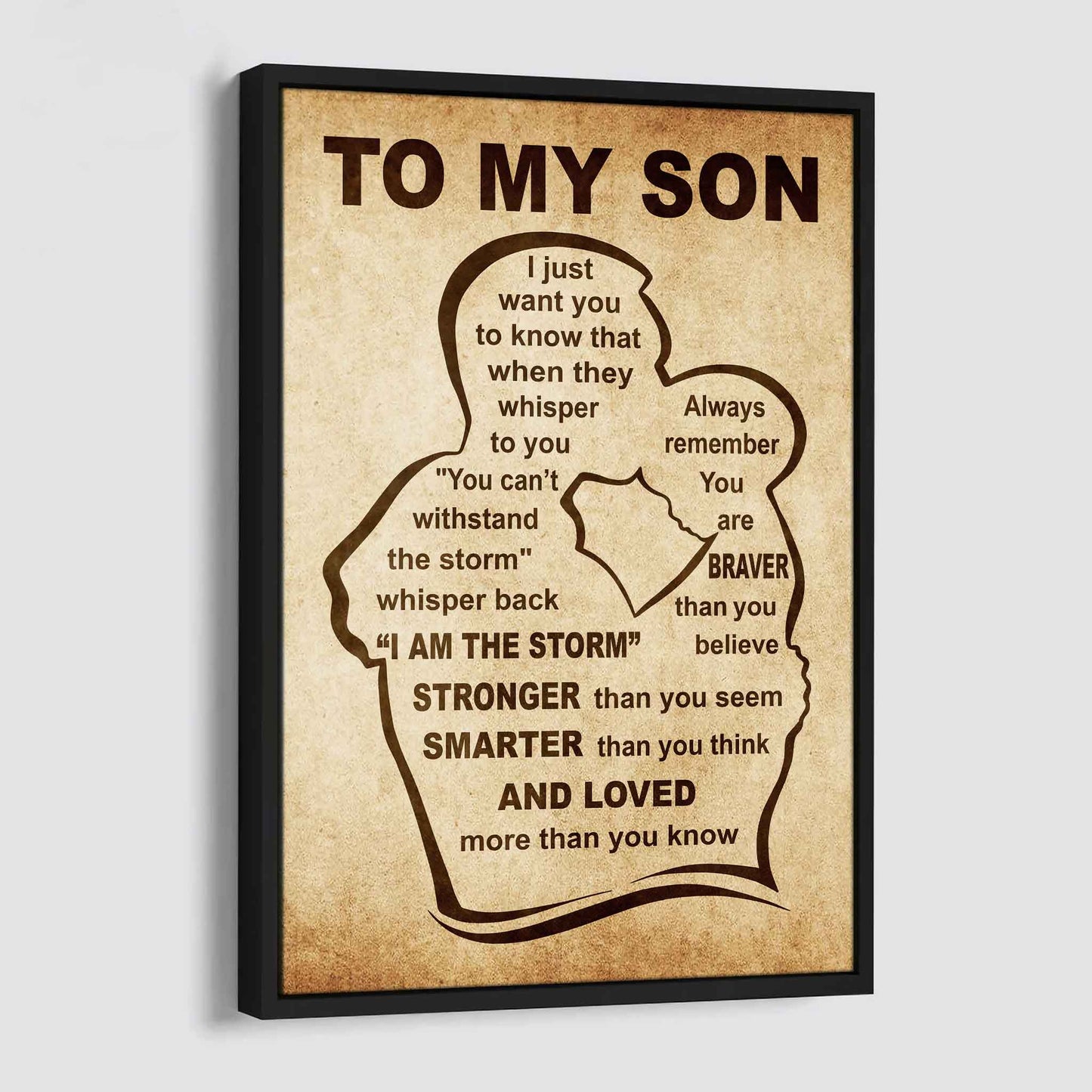 Personalized Family Poster Canvas I Just Want You To Know That - I Am The Storm To My Son Gift From Dad Gift For Your Son