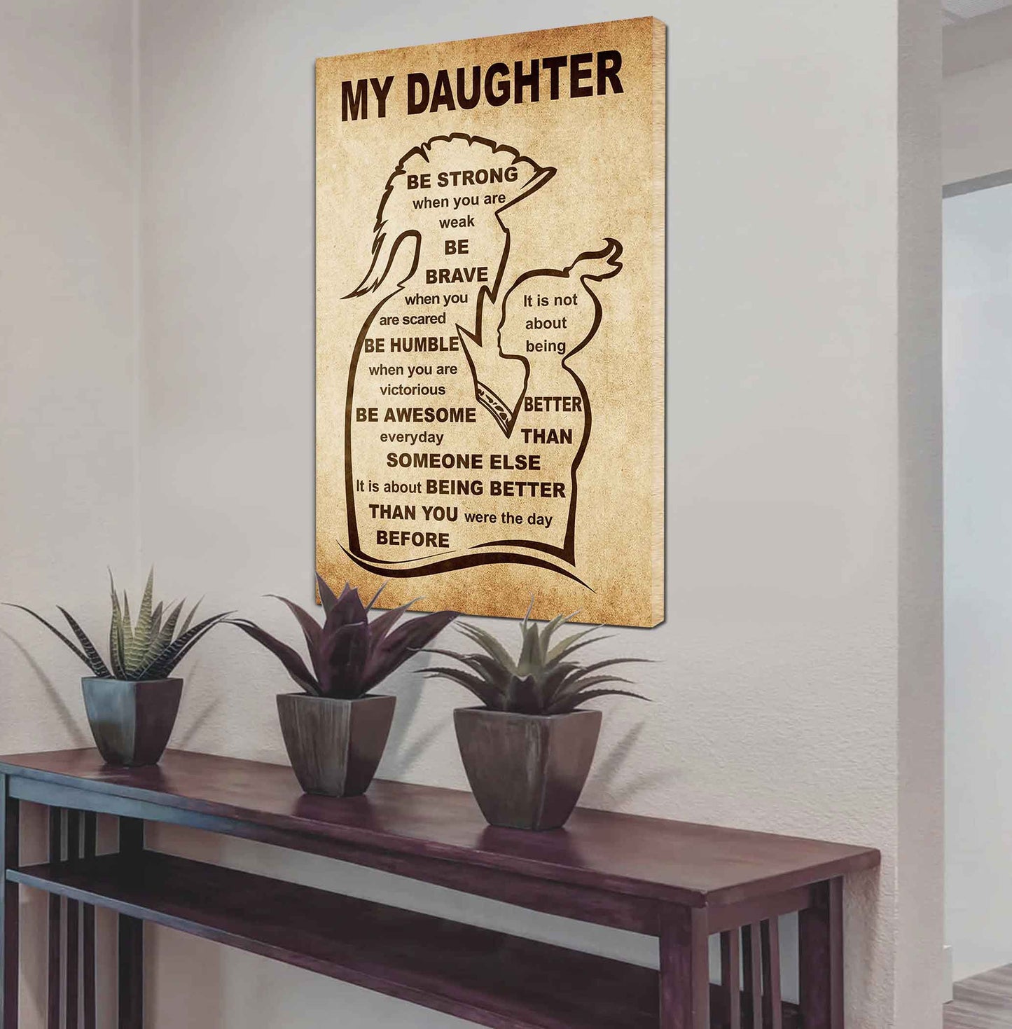 Personalized Family Poster Canvas Be Strong When You Are Weak Be Badass Everyday To My Son Gift From Dad With Motivational Message Quotes