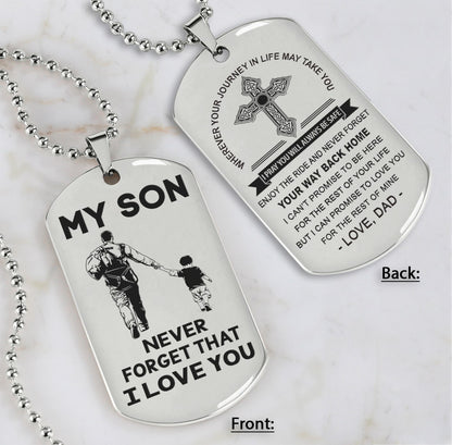 Samurai customizable engraved dog tag, gifts from dad mom to son- Be the nice kid