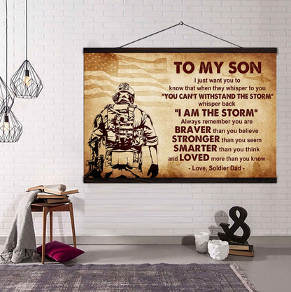 Knight Templar Poster Canvas Whisper Back I'm The Storm From Dad To Son Gift For Your Son