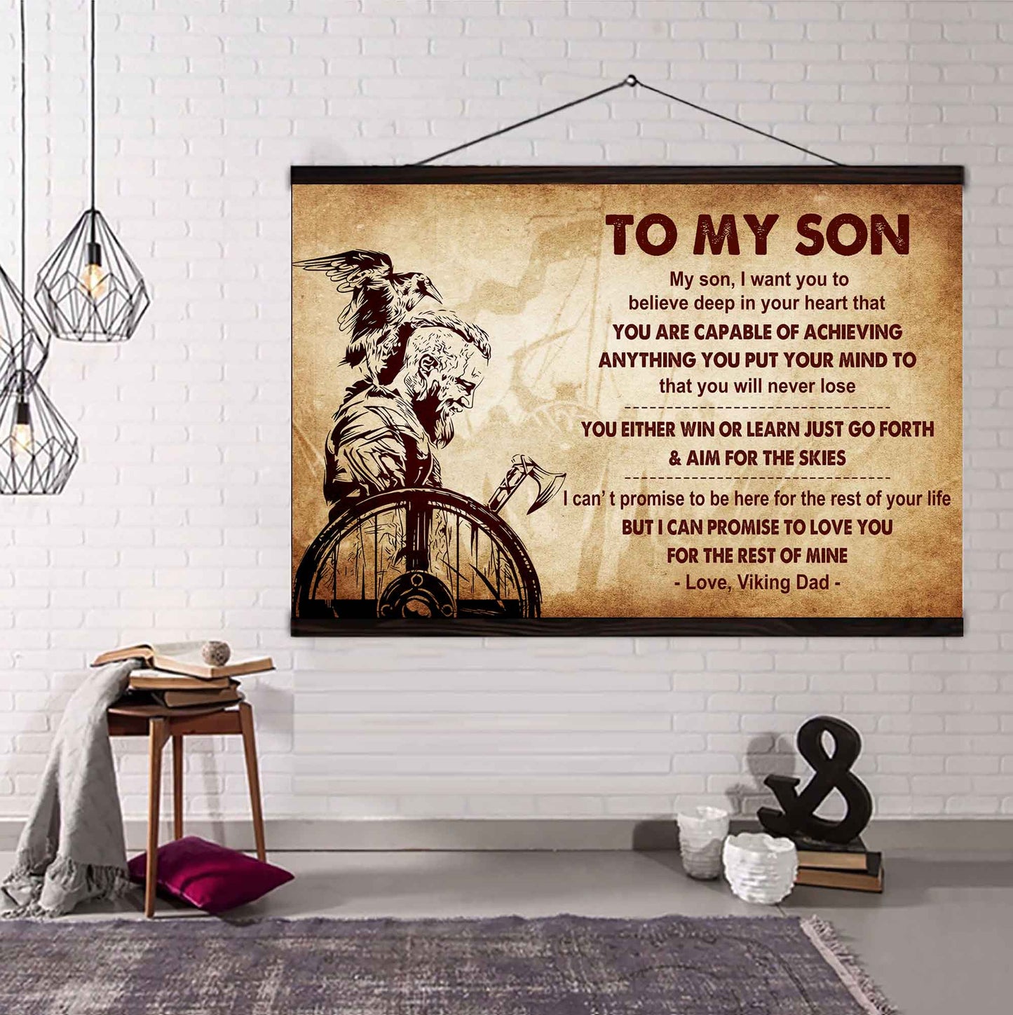 New Version Warrior Poster Canvas You Will Never Lose You Either Win Or Learn From Dad To Son