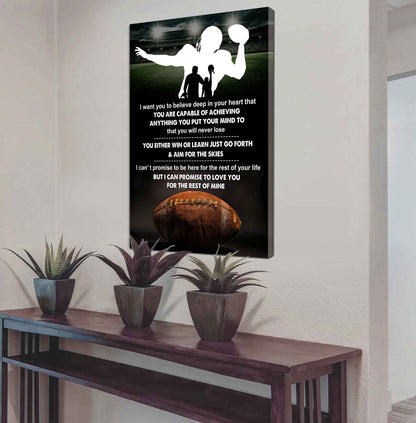 Poster Canvas To My Son You Will Never Lose You Either Win Or Learn - I Love You Gift From Dad