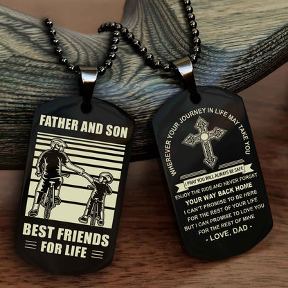 Knight Templar Cross Double Sided Dog Tag Father And Son Best Friend For Life - Gift For Son Never Forget Your Way Back Home
