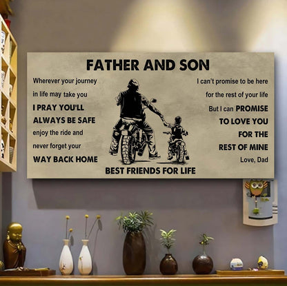 Knight Templar Father And Daughter Best Friends For Life - Ver 2 Never Forget Your Way Back Home Poster Canvas Gift For Son From Father