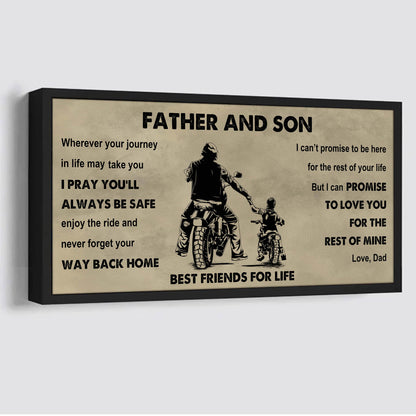 Knight Templar Father And Daughter Best Friends For Life - Ver 2 Never Forget Your Way Back Home Poster Canvas Gift For Son From Father