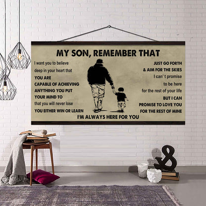 Personalized DRB Poster Canvas - My Son Remember That You Will Never Lose You Either Win Or Learn