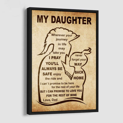Personalized Family Poster Canvas Never Forget Your Way Back Home To My Son Gift From Dad Gift For Your Son
