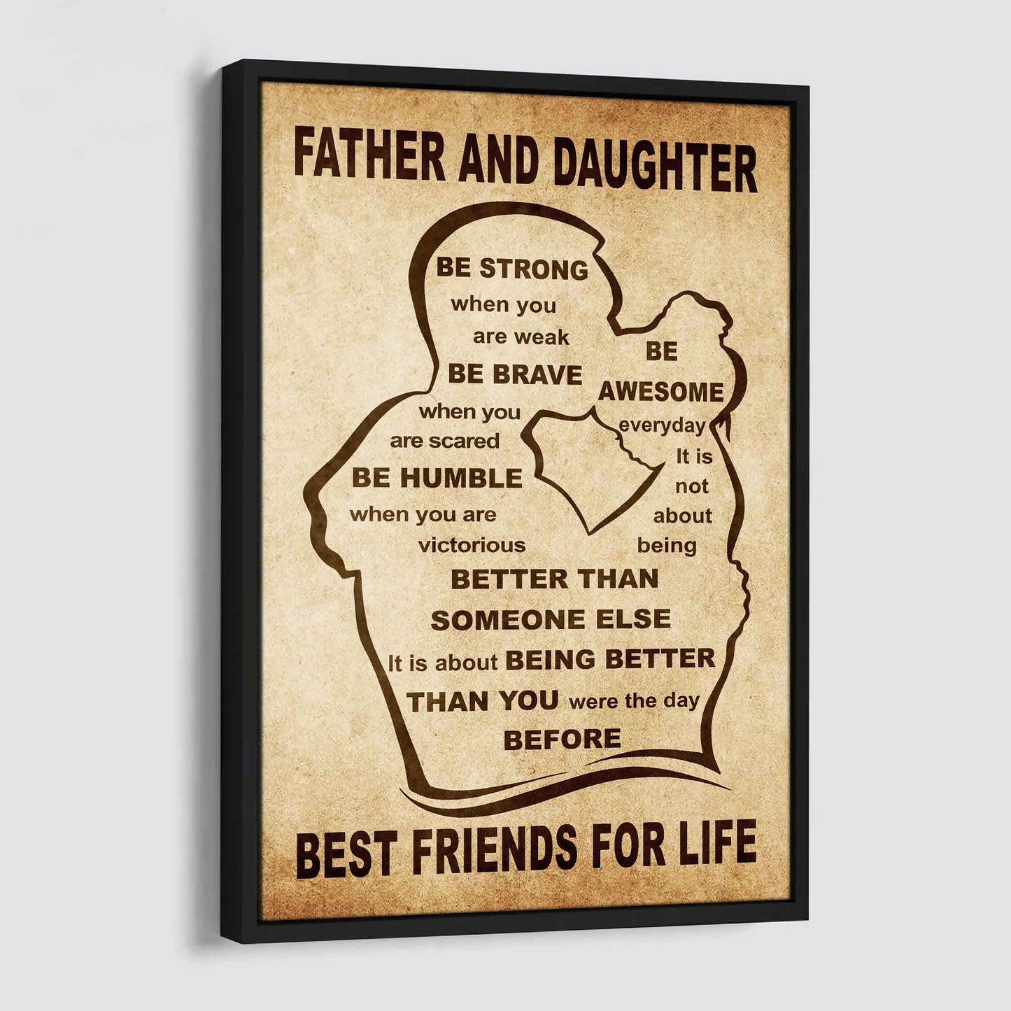 Personalized Family Poster Canvas Be Strong When You Are Weak Be Badass Everyday To My Son Gift From Dad With Motivational Message Quotes