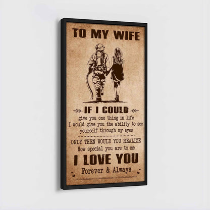 Samurai Poster Canvas To My Wife If I Could Give You One Thing In Life - How Special You Are To Me Gift For Your Wife