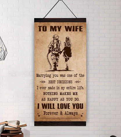 Poster Canvas To My Wife Marrying You Was One Of The Best Decisions - I Will Love You Forever And Always Gift For Your Wife
