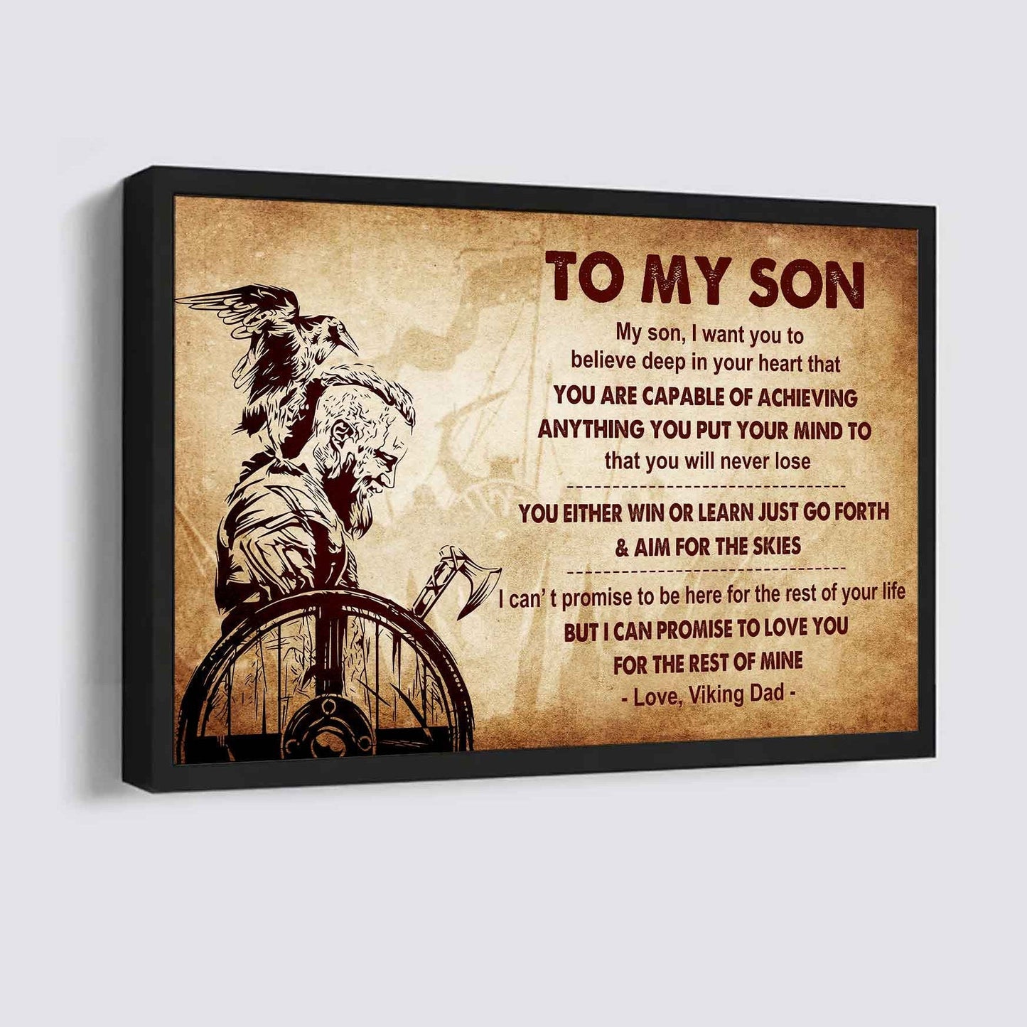 New Version Warrior Poster Canvas You Will Never Lose You Either Win Or Learn From Dad To Son