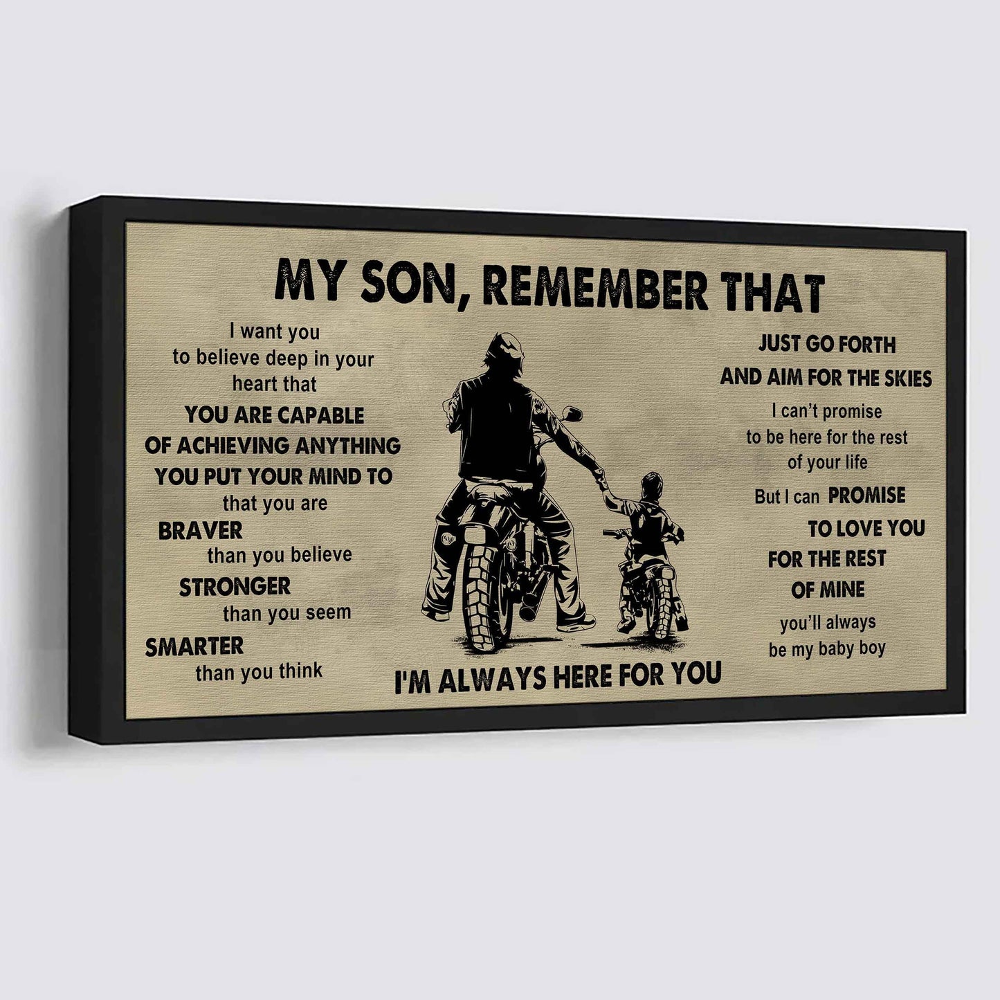 Personalized DRB Poster Canvas - My Son Remember That Just Go Forth And Aim For The Skies