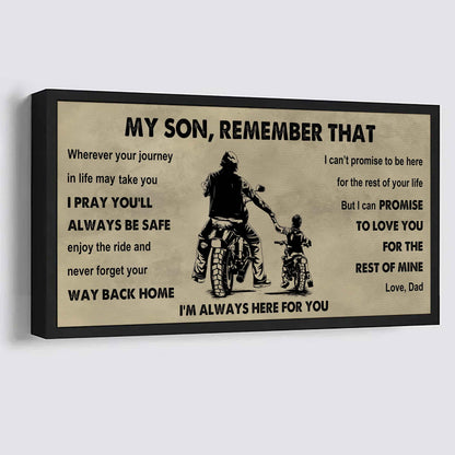 Personalized DRB Poster Canvas - My Son Remember That Never Forget Your Way Back Home