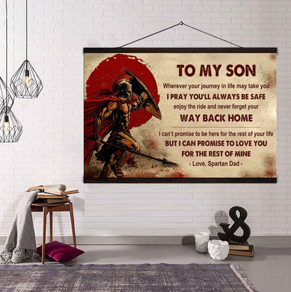 New Version Warrior Poster Canvas Your Way Back Home From Dad To Son Gift For Your Son Motivational Quotes