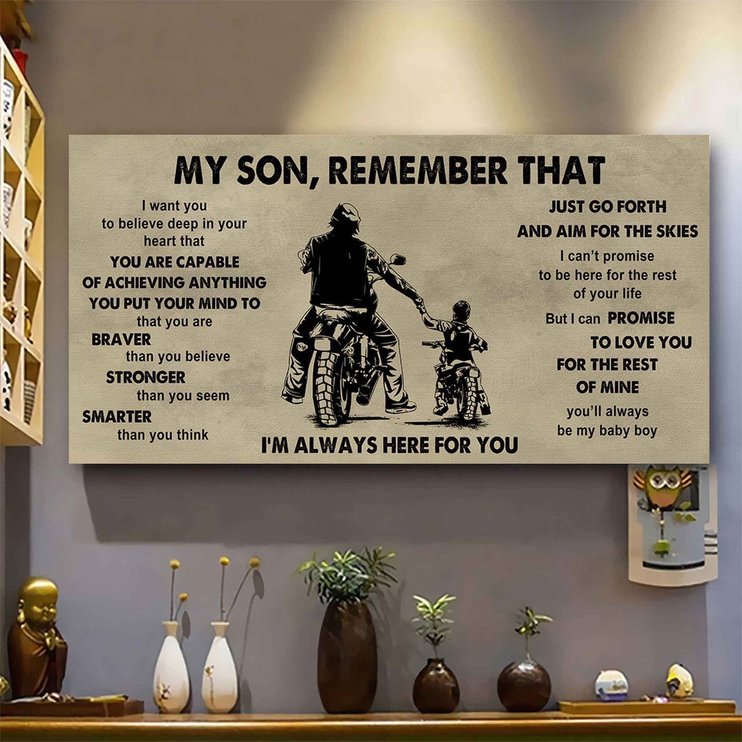 Personalized DRB Poster Canvas - My Son Remember That Just Go Forth And Aim For The Skies