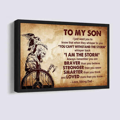 Knight Templar Poster Canvas Whisper Back I'm The Storm From Dad To Son Gift For Your Son