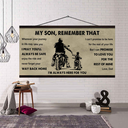 Personalized DRB Poster Canvas - My Son Remember That Never Forget Your Way Back Home