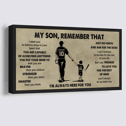 Personalized Sport Poster Canvas - My Son Remember That Just Go Forth And Aim For The Skies