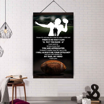 Poster Canvas To My Dad  I Know It's Not Easy - I Will Always Be Your Little Boy Gift From Son