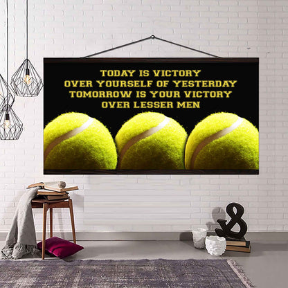 Hockey Poster Canvas - Today Is Victory Over Yourself Over Yourself Of Yesterday Tomorrow Is Your Victory Over Lesser Men