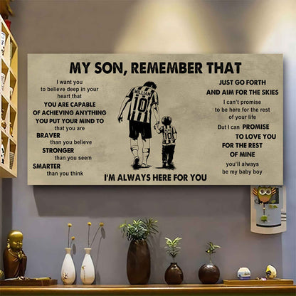 Personalized Sport Poster Canvas - My Son Remember That Just Go Forth And Aim For The Skies