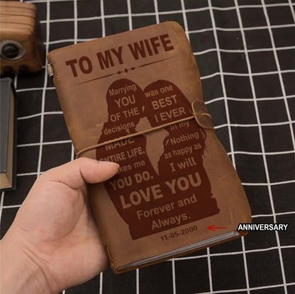 Perfect for anniversaries, birthdays, or just because-Vintage Journal Husband to wife-When I tell you I love you