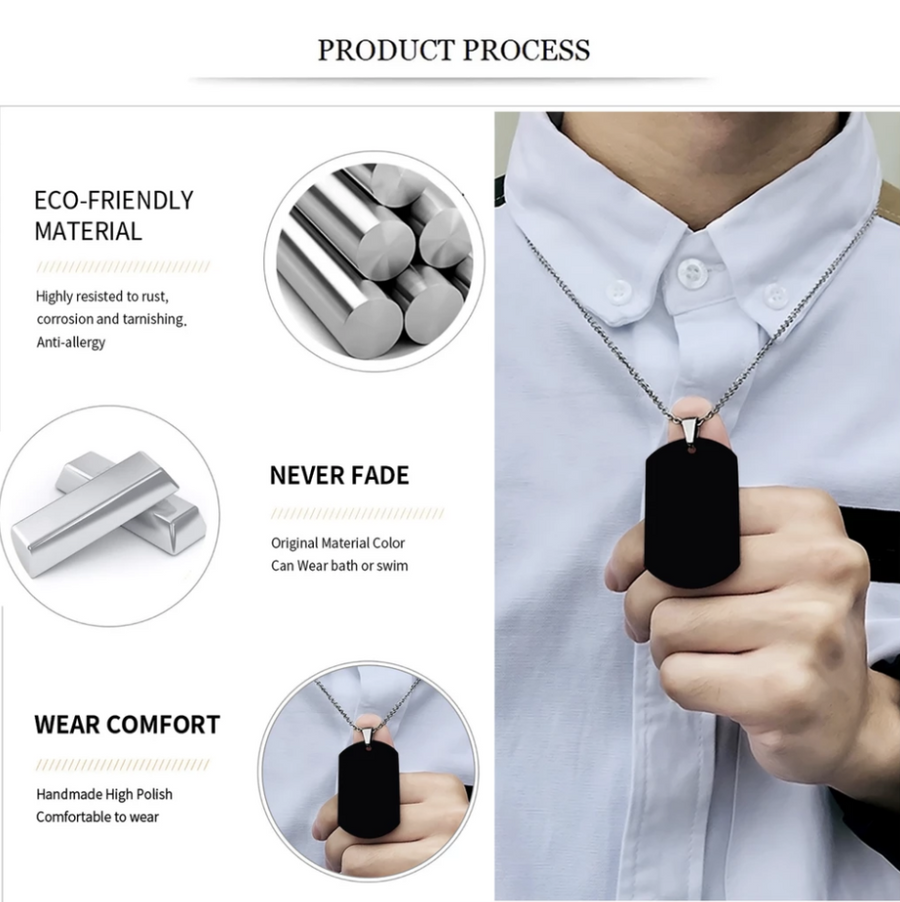 Personalized Double Sided Dog Tag Gift For Your Son - Never Forget Your Way Back Home